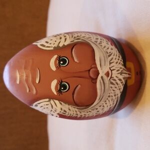 Christmas Wooden Santa Egg